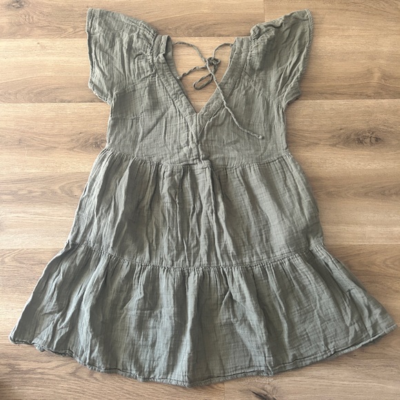 Old Navy Woman’s Olive Green Cotton Mini Dress with Pockets – Size S (Like New) - Picture 1 of 6
